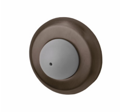 Rockwood 406 Wall Mounted Door Stop w/ Convex Style DuraFlex Grey Bumper