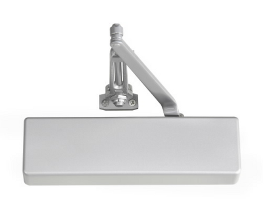 Norton 7500H Heavy Duty Door Closer with Hold-Open Arm, Standard Cover, Adjustable Size 1-6, 689-Alum Finish