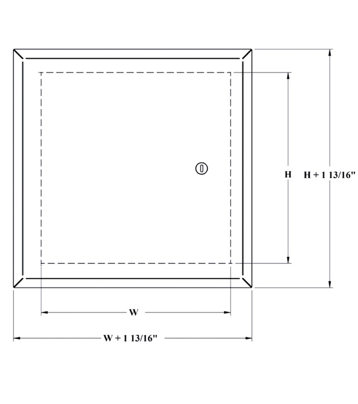 BTA Valve Box Access Door x 6" Depth, Hidden Flange, Prime-Paited White.