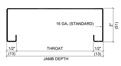 4 7/8" Throat 16 Gauge Cased Opening Knock-Down Frame Reinforced for Double Acting Traffic Doors