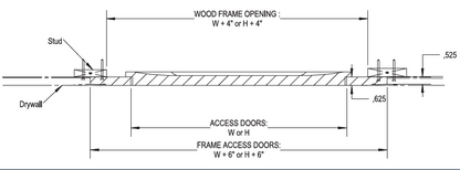 Raptor 16" x 16" GFRG Ceiling Access Door