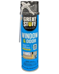 Dupont Great Stuff Window & Door Insulating Foam Sealant w/ REUSABLE STRAW APPLICATOR, Case of (12) 20 oz Cans