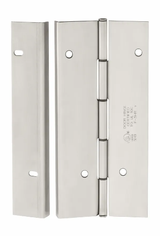 Markar HG305 Adjustable Hinge Guard, 95-inch (for 8'-0" doors), Full Mortise Continuous Hinge, Pin & Barrel, US32D-Satin Stainless Steel (Copy)