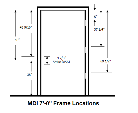 3 3/4" Throat 16 Gauge Knock-Down Frame, 90 Min Fire Labeled