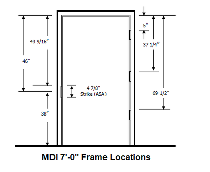 4 7/8" Throat 16 Gauge Knock-Down Frame, 90 Min Fire Labeled