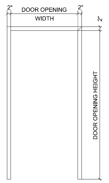 4 7/8" Throat 16 Gauge Cased Opening Knock-Down Frame Reinforced for Double Acting Traffic Doors