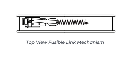 NGP L-1900 Fire Rated Fusible Link Door Louver Kit, Adjustable Z-Blade, for 1 3/4" Thick Doors Up To 90 Min Fire Rated