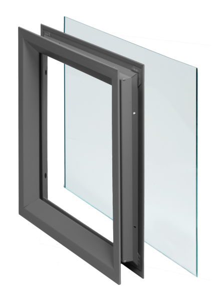 NGP L-FRA100 Lite Kit with 3/16″ Clear PYRAN® Platinum F Fire/Safety Rated Ceramic Glass , 90 Minute Fire-Rated Safety Glass - Complete Kit w/ Glass