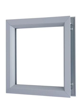 Rockwood LT-B1 Vision Lite Kit, Galv Steel, For 1/4" Glass, For 1 3/4" Thick Doors