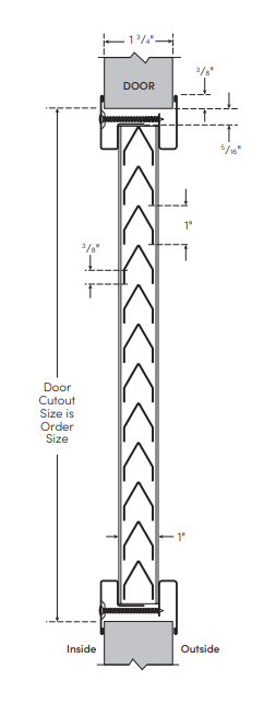 Rockwood LV-IY Door Louver Kit, Galv Steel, 1 3/4" Thick Doors