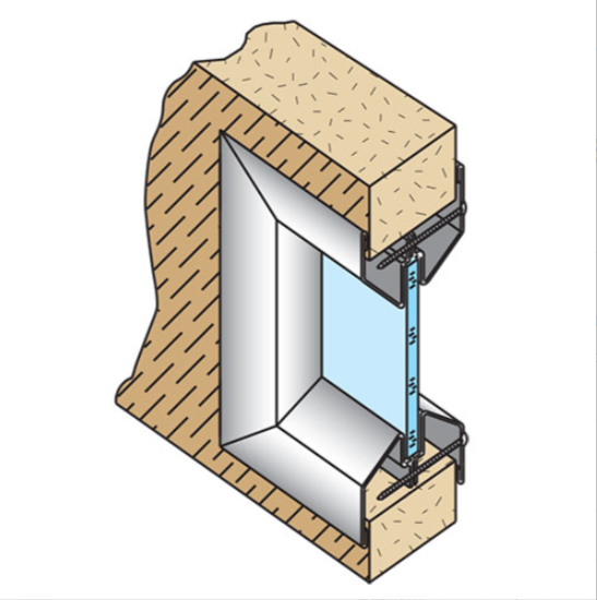 Anemostat LoPro Metal Vision Kit, For 1 3/4" Thick Doors