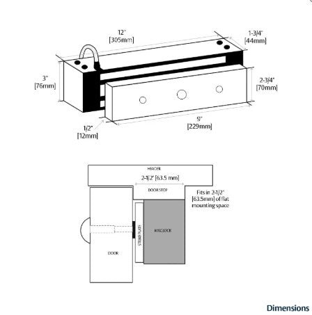 Securitron M82BD Magnalock, Auto Sensing 12/24 Dual Voltage