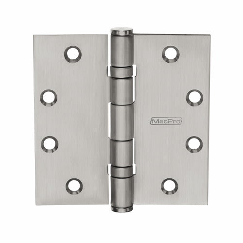 McKinney MPB91 4 1/2" x 4 1/2" BB Hinges, Standard Weight (.134), US32D-Satin Stainless Steel, 3-Hinges Per Box