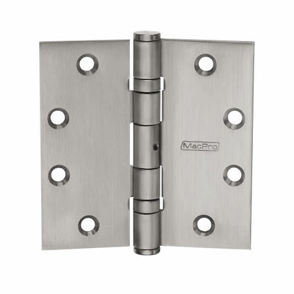 McKinney MPB91 4 1/2" x 4 1/2" BB NRP Hinges, Standard Weight (.134), US32D-Satin Stainless Steel, 3-Hinges Per Box