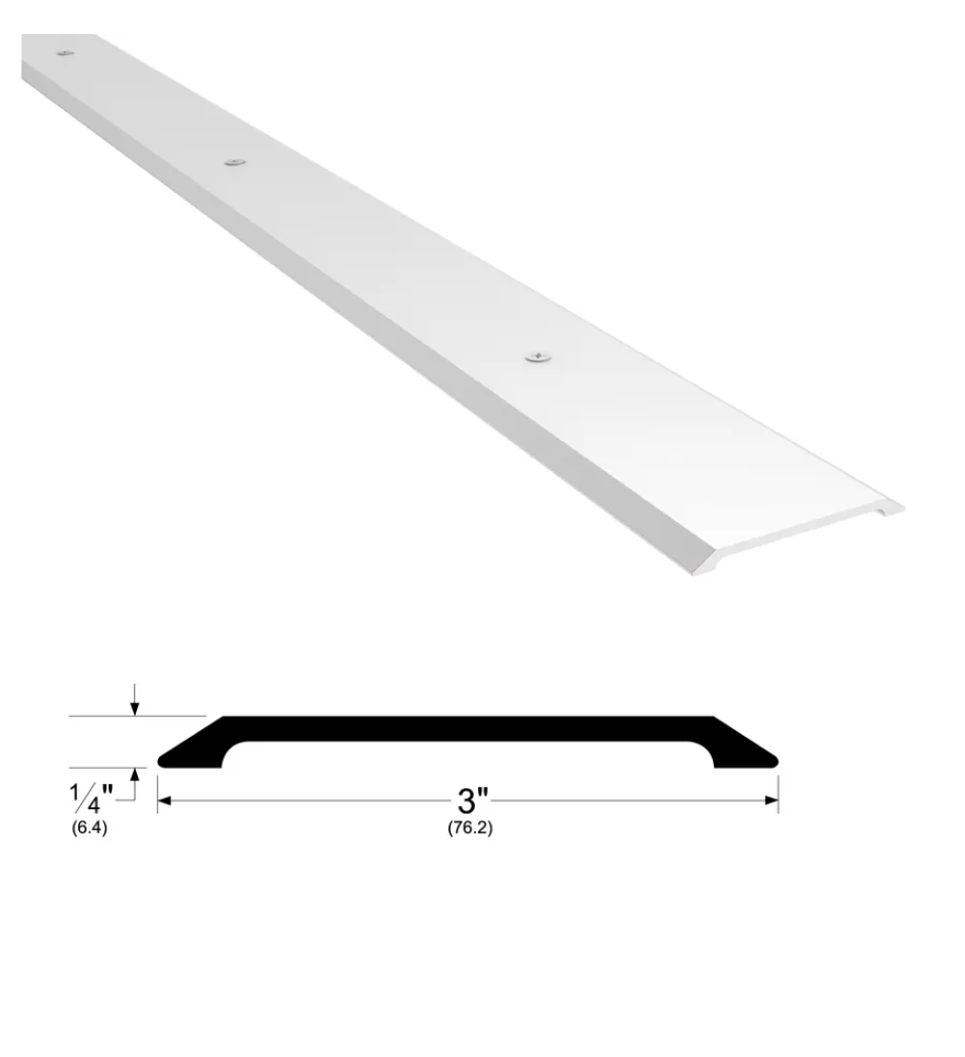 Pemko 151A Flat Saddle Threshold,  36" x 3" x 1/4", Mill Aluminum