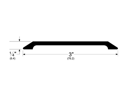 Pemko 151A Flat Saddle Threshold,  36" x 3" x 1/4", Mill Aluminum