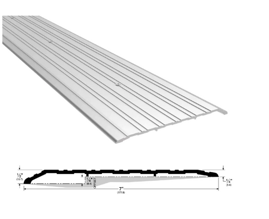 Pemko 2727A Offset Saddle Threshold,  36" x 7" x 1/4", Mill Aluminum