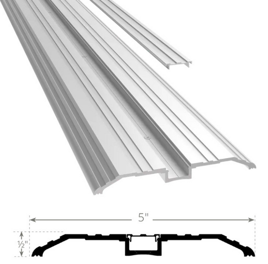 Pemko 651 Series Concealed Fastener Flat Saddle Threshold 5 Inch x 1/2 Inch