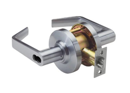 PDQ SD116 SFL (SFIC) Entrance Cylindrical Lever Lock, Commercial Grade 2, PHL-Philadelphia Style Lever, Small Format Interchangeable Core Prep-Less Core/Cylinder, US26D-Satin Chrome Finish