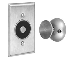 ABH 2400 Electromagnetic Door Holder - Flush Wall Mount, US28-Alum Finish main image