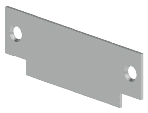 ASA 4 7/8 inch Strike Blank Filler Plate, Prime-Painted, w/ Machine Screws main image