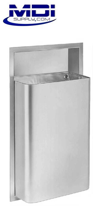 Bradley 344 Series Recessed Waste Receptacle, 12 Gal Capacity main image