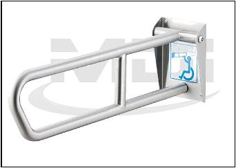 Bradley 8370 Swing Up Grab Bar, Satin Stainless Steel main image