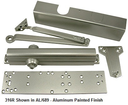 Design Hardware 316R Heavy Duty Door Closer, ADA Compliant, w/ Patented Mounting Plate Included main image