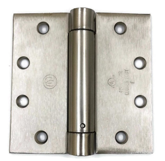 Hager EC1105 4.5 inch x 4.5 UL Listed Spring Hinges, US15-Satin Nickel Finish, 3-Hinges Per Box main image