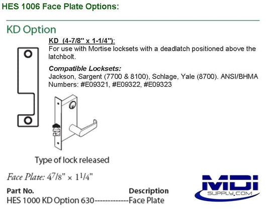 HES KD Face Plate main image