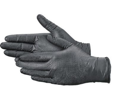 Nitrile Gloves with Texture for Added Grip, Jet Black, Large/X-Large (25 Gloves per Box) main image