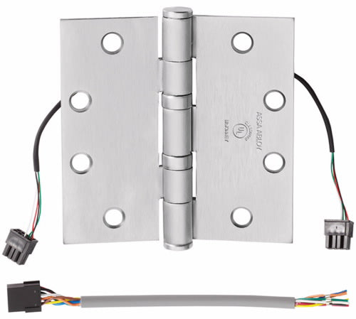 McKinney TA2714-US26D-QC4 4.5 inch x 4.5 inch 4-Wire Electric Hinge, US26D-Satin Chrome main image