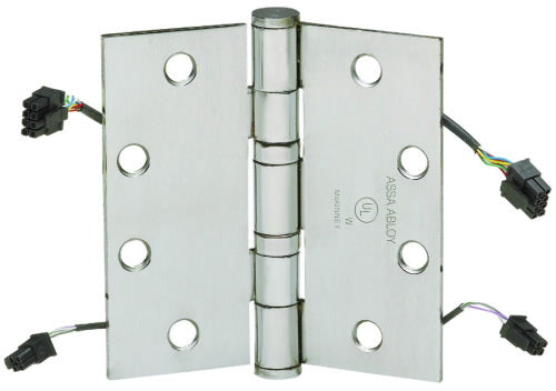 McKinney TA2714-US26D-QC12 4.5 inch x 4.5 inch 12-Wire Electric Hinge, US26D-Satin Chrome main image