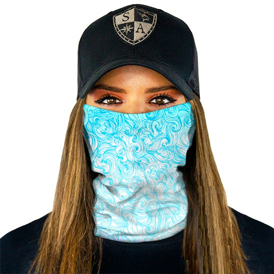 Multi-Use Gaiter Style Face Shield Tidal Waves main image