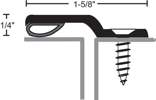 NGP 178SDKB Overlapping Astragal with Silicone Seal, 84-inch, Dark Bronze Aluminum main image