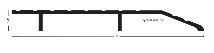 NGP 458 Half Saddle Threshold x 7-inch Wide x 3/4-inch Offset ...