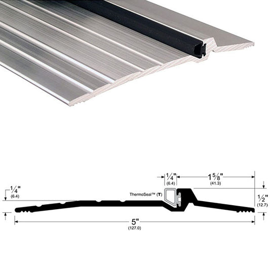 Pemko 2005AT Threshold, 5-inch x 1/2-inch, Mill Alum Finish, ADA Compliant Saddle main image