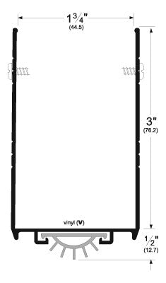 Pemko 221DV Door Bottom, 3-inch U-Channel Door Shoe, Dark Bronze Anodized Alum Finish main image