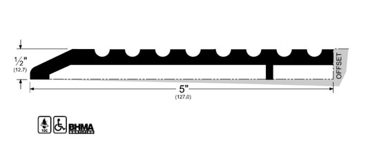 Pemko 229 Half Saddle Threshold x 5-inch Wide x 1/2-inch Offset main image