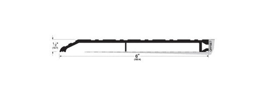 Pemko 256A Half Saddle Threshold x 6-inch Wide x 1/2-inch Offset, Mill Alum main image