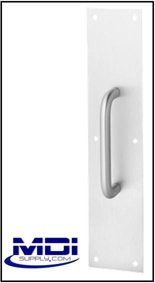 Rockwood 105 x 70B 3 1/2-inch x 15-inch Pull Plate, US32D-Satin Stainless Steel main image