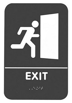 Rockwood Exit Sign BFM682 With White Raised Letters main image