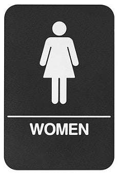 Rockwood Womens Room Sign BFM685 With White Raised Letters main image