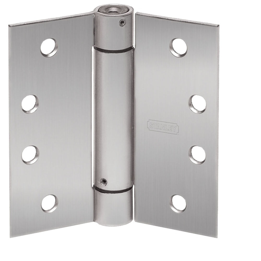 Best Hinges (Formerly Stanley) 2060R  4.5 inch x 4.5 inch UL Listed Spring Hinges, US26D-Satin Chrome Finish, 3-Hinges Per Box main image