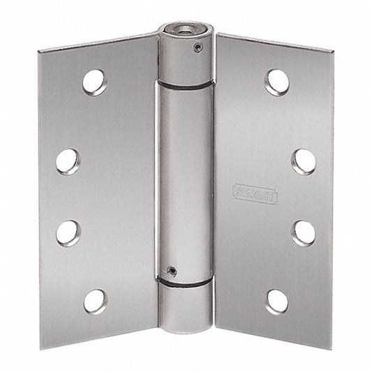 Best Hinges (Formerly Stanley) 2060R  4.5 inch x 4.5 inch UL Listed Spring Hinges, US32D-Satin Stainless Steel, 3-Hinges Per Box main image