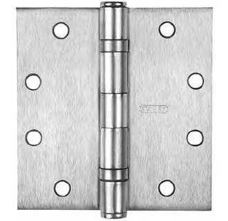 Best Hinges (Formerly Stanley) FBB191 4.5 inch x 4.5 inch Ball Bearing Hinge, US32D-Satin Stainless Steel (Box of 3) main image