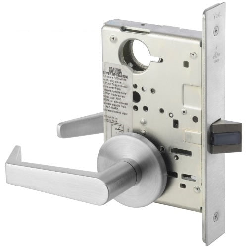 Yale 8801FL Passage Mortise Lock (F01), Lever Trim, US26D-Satin Chrome, For 1 3/4-inch Thick Doors main image