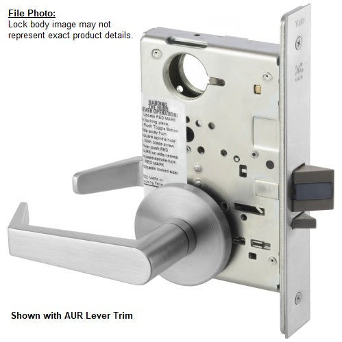 Yale 8805FL Storeroom Mortise Lock (F07), Lever Trim, US26D-Satin Chrome, For 1 3/4-inch Thick Doors main image