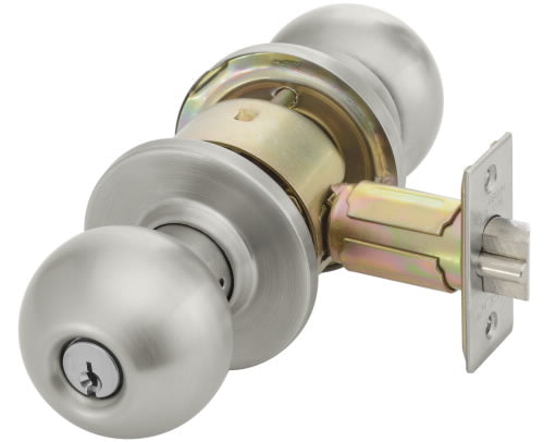 Yale CA4605-630 Cylindrical Storeroom Knob Set, Grade 2, 2 3/4" Backset, US32D-Satin Stainless Steel main image