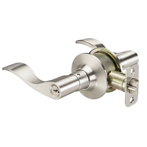 Yale YE73 Entry Function, Keowee Lever, Left Hand, US15-Satin Nickel main image